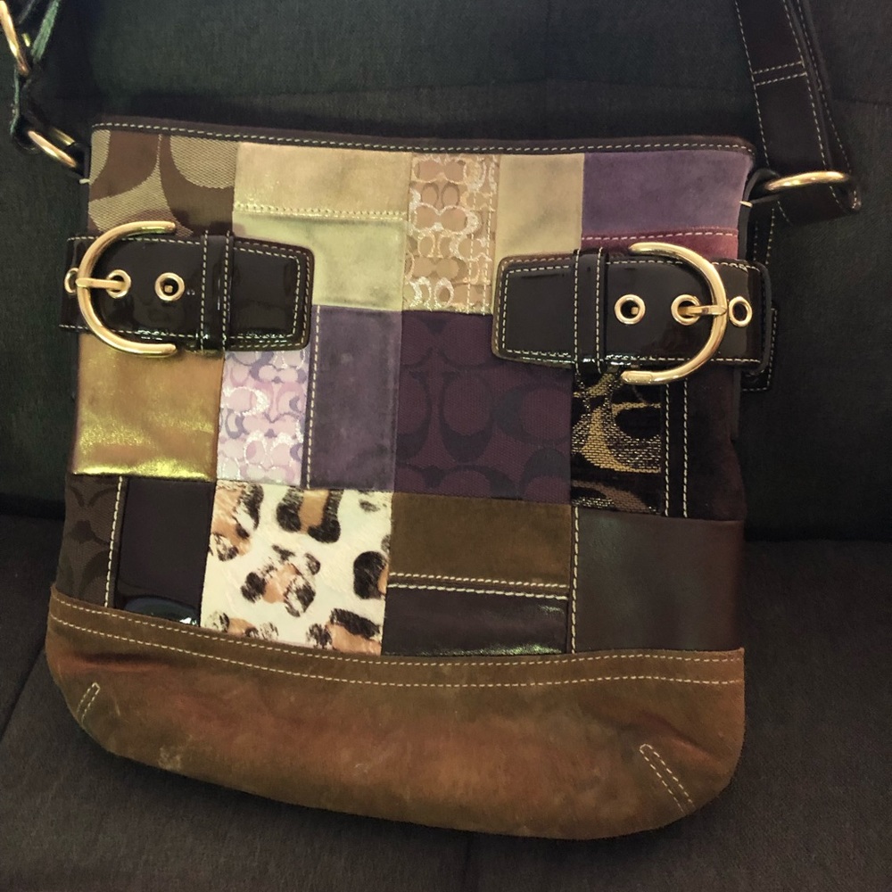 Coach Limited Edition Holiday Suede Patchwork!